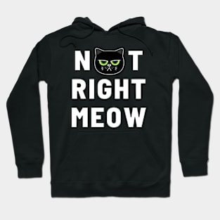 Not Right Meow (Black Cat) Hoodie